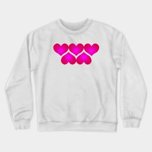 Hearts, Hearts, Hearts - In the Pink Crewneck Sweatshirt